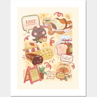 Cat Cafe and Bakery Posters and Art